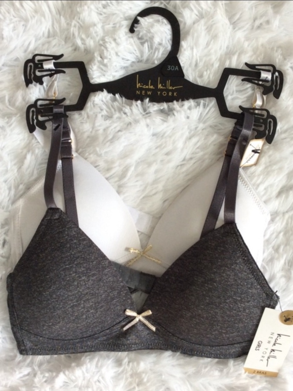 NWT Nicole Miller NY Girl’s 2-Pack Bras
